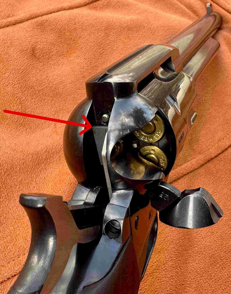 Photo of the action of the revolver 