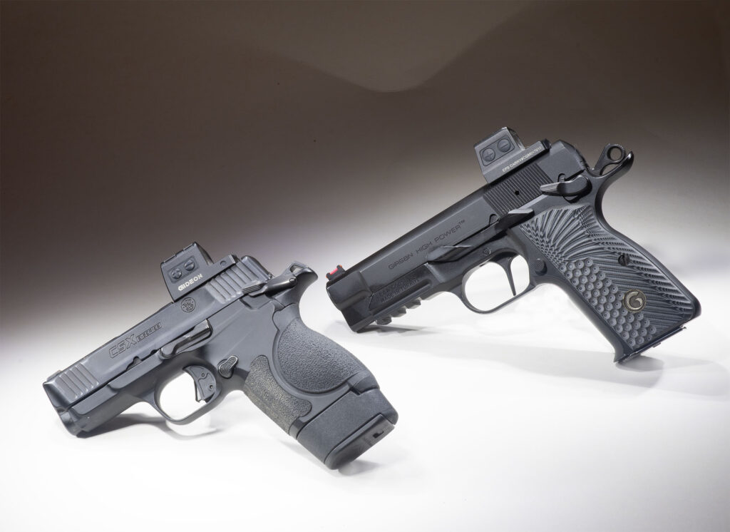 Photo of a small and large gun