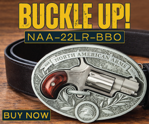 Belt Buckle with a Firearm mounted to it